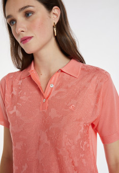 Flower-patterned Fil Lumière polo-shirt - Katharina