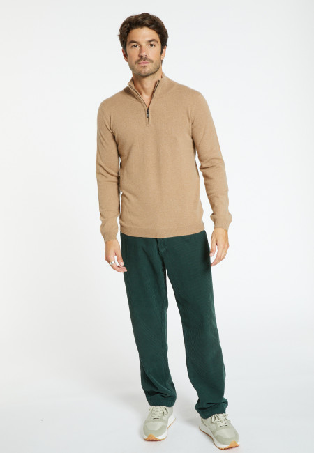 Zipped collar cashmere sweater - Filip