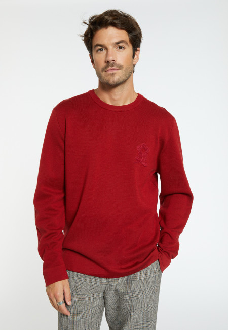 Merino wool sweater with logo - Santi