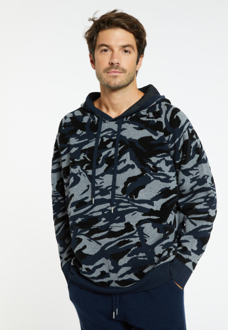 Wool blend graphic hoodie - Steele