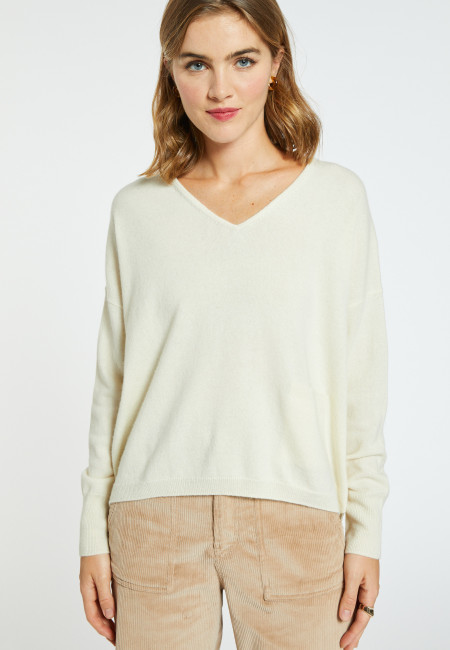 Loose cashmere sweater with pocket - Balba