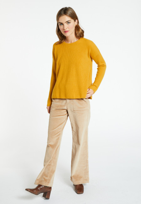 Round-neck jumper with buttons on the back - Becky