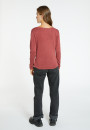 Bamboo cashmere t-shirt with tunisian collar - Alicia