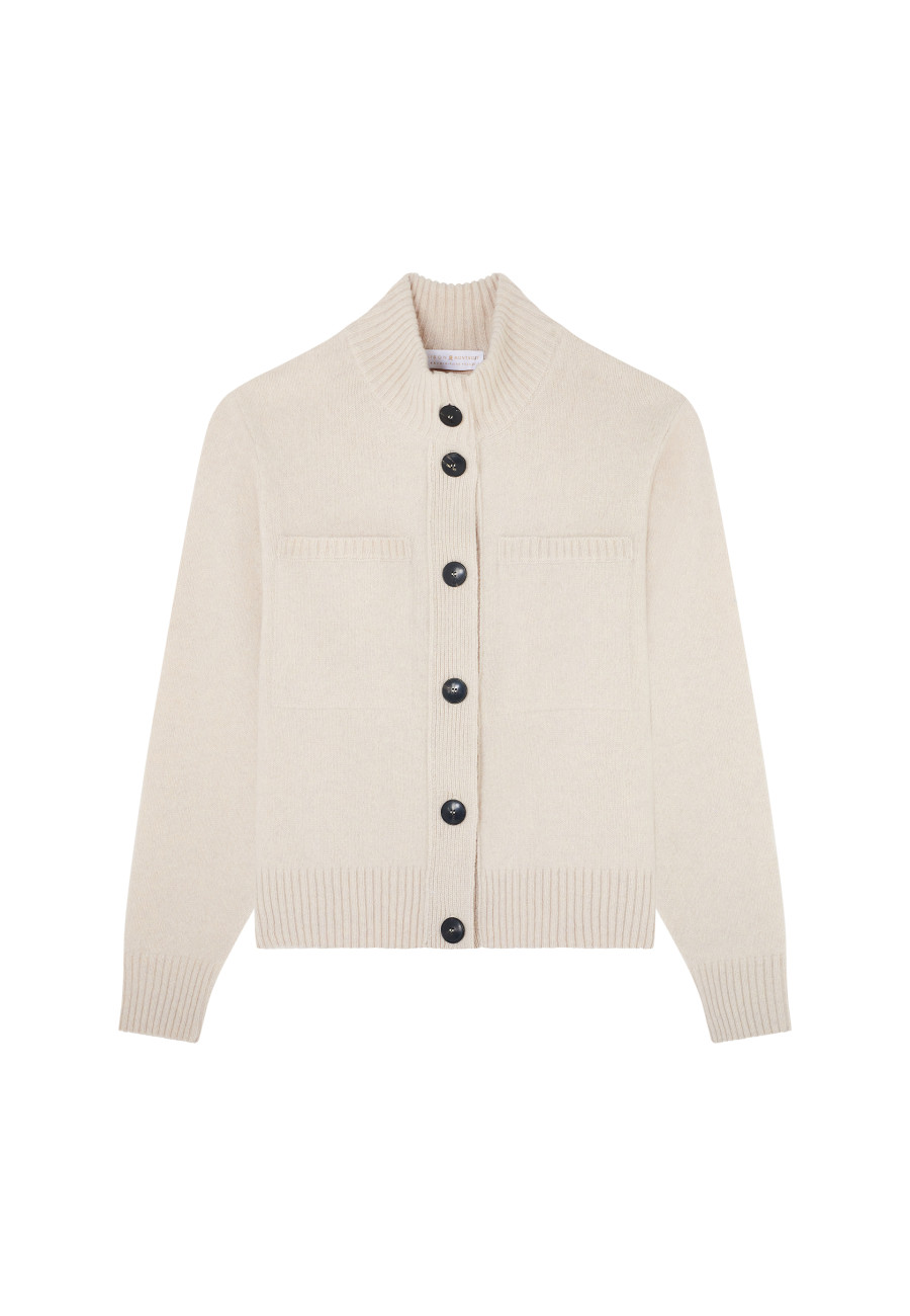 Cashmere and wool buttoned cardigan - Cyrielle