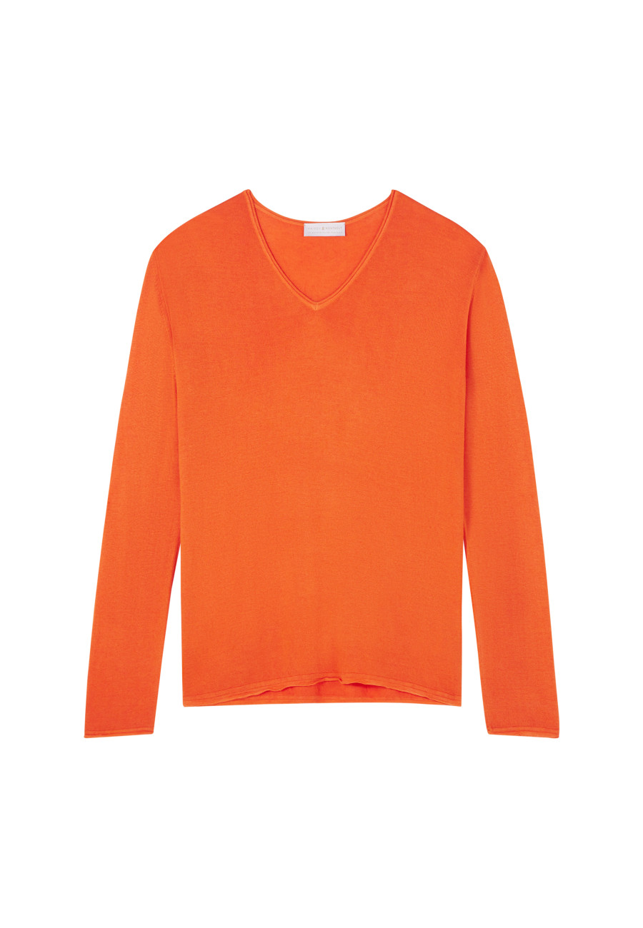 Bamboo cashmere V-neck T-shirt - Aeline
