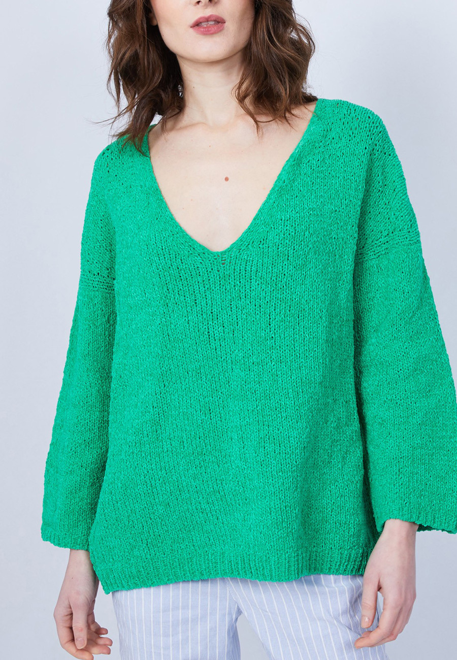 Pull en coton col V - Mariette