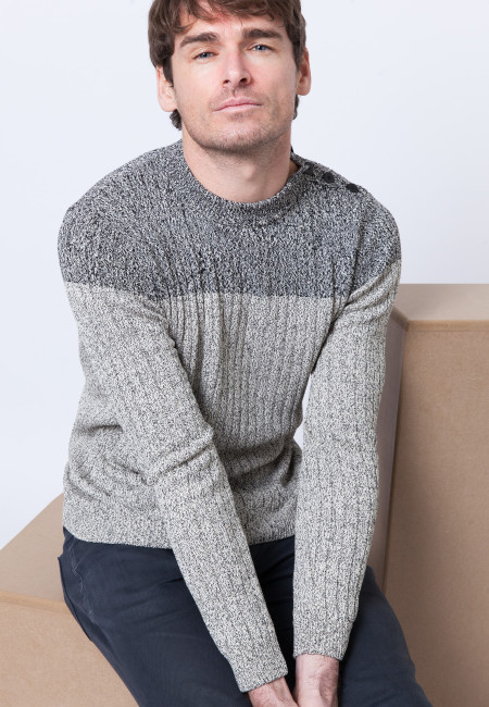 Two-tone cotton sweater Bertrand