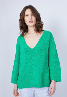 Pull en coton col V - Mariette