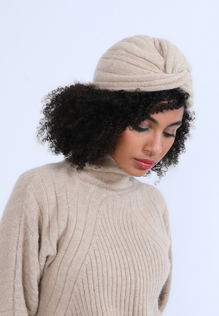Bonnet turban en laine & alpaga - Samuella
