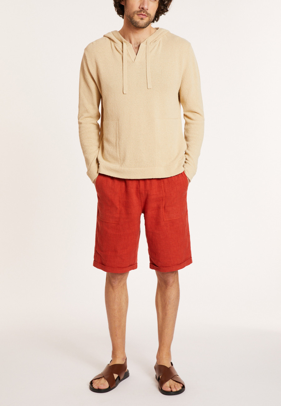 Brushed cotton hoodie with pockets - Doc
