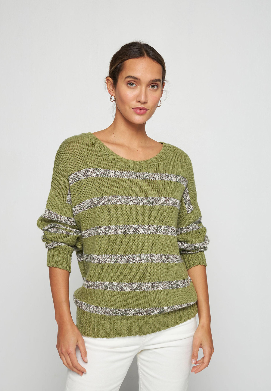 Striped cotton and linen sweater - Thildie