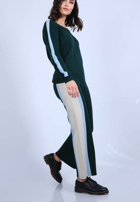 Sporty trousers in cashmere cotton - Palmyre