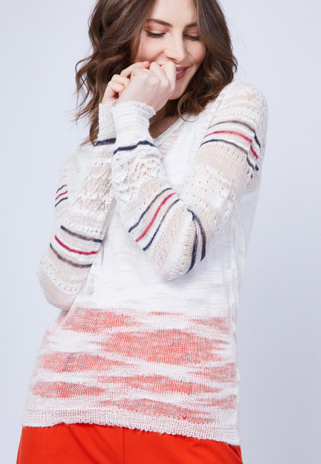 Striped crochet jumper - JANIS