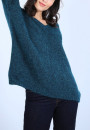 Pull col V avant et arrière en mohair - Simon