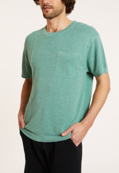 Flamed linen loose fitting t-shirt - Deon
