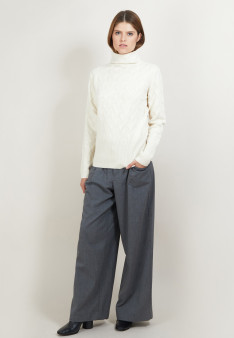 Cashmere funnel neck sweater - Fatou