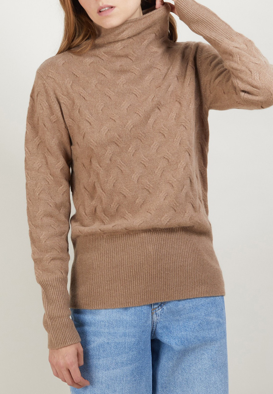 Cashmere funnel neck sweater - Fatou