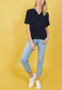 Molly-loose fit shirt in flat rib