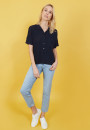 Molly-loose fit shirt in flat rib