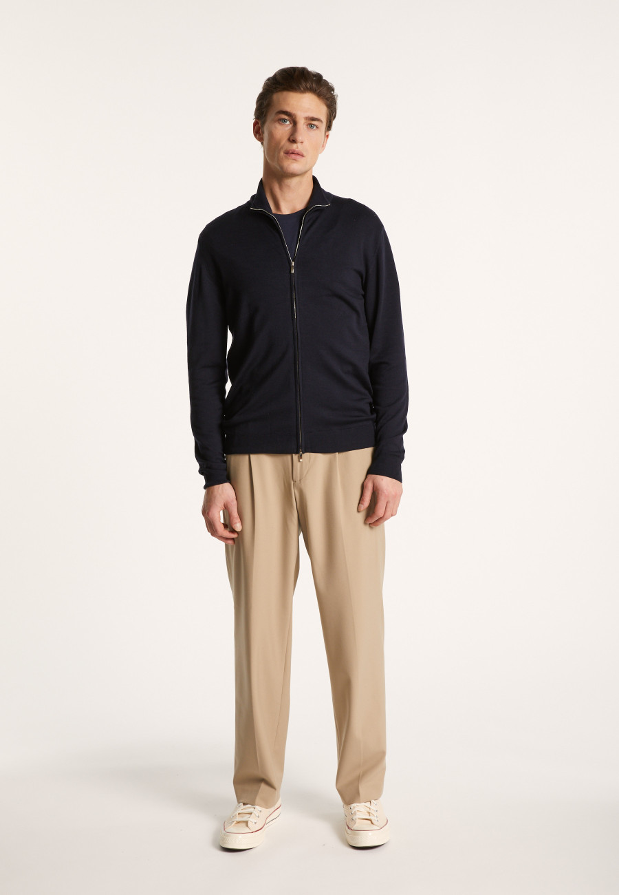 Men's zip-up merino wool cardigan - Estian