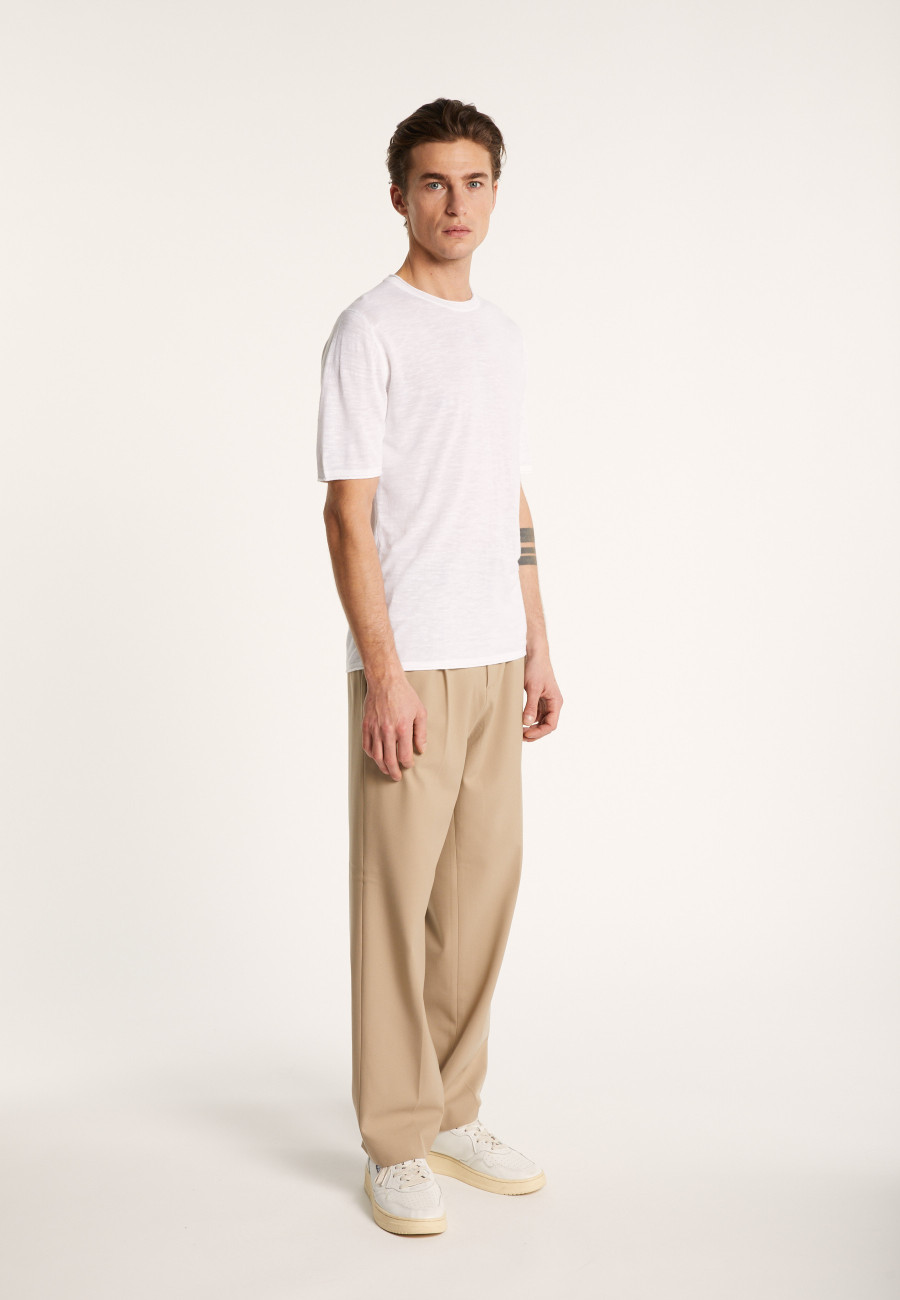 Round-neck slub linen T-shirt - Renaud