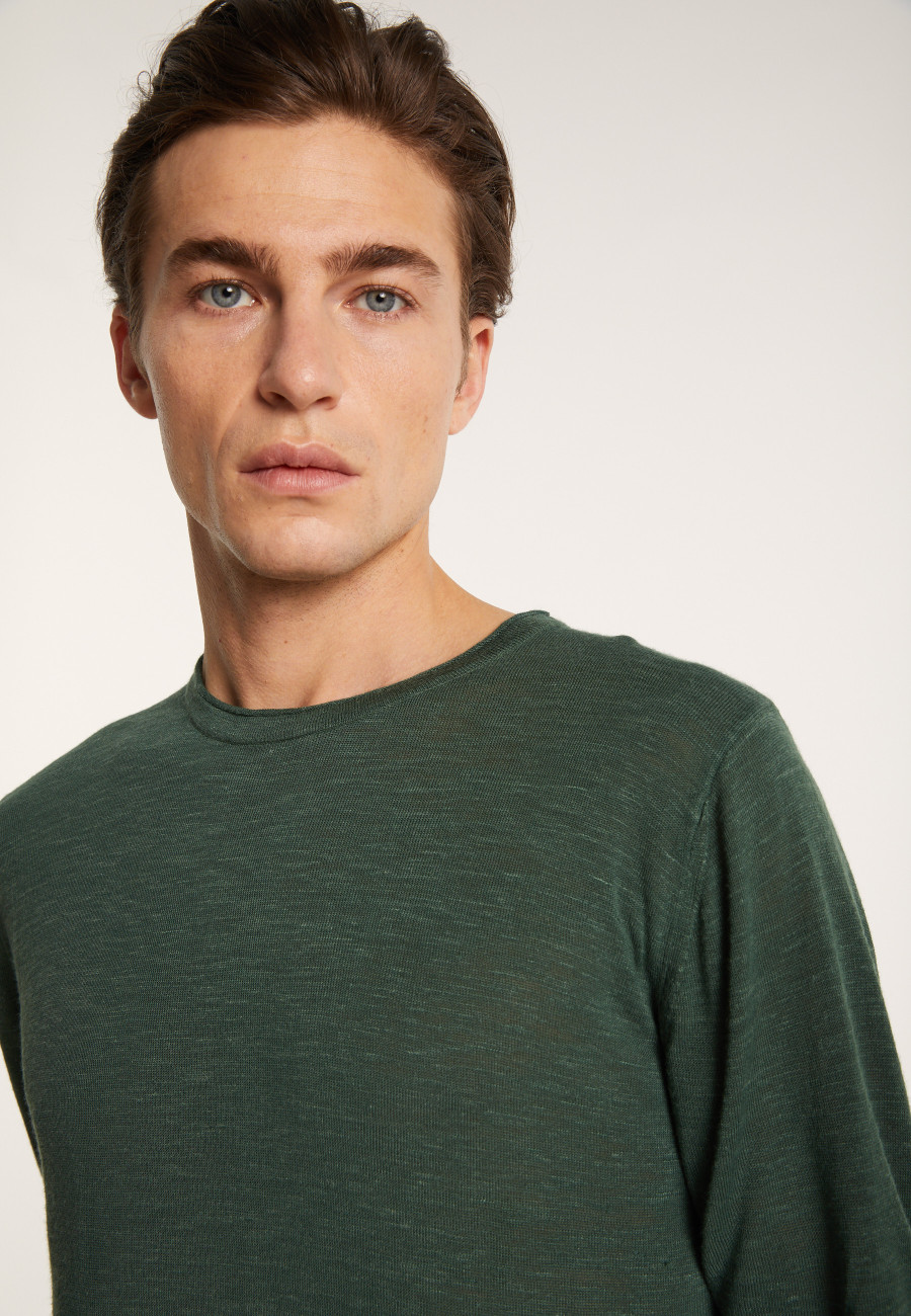 Round-neck slub linen T-shirt - Renaud