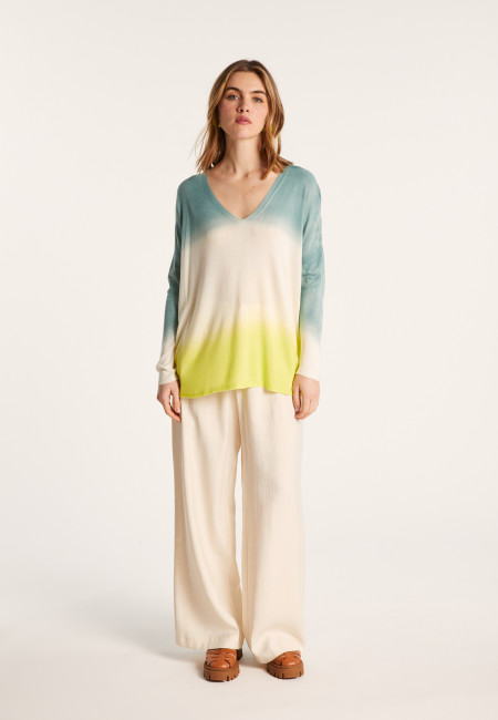 Long-sleeved dip dye t-shirt - Nahla Bis