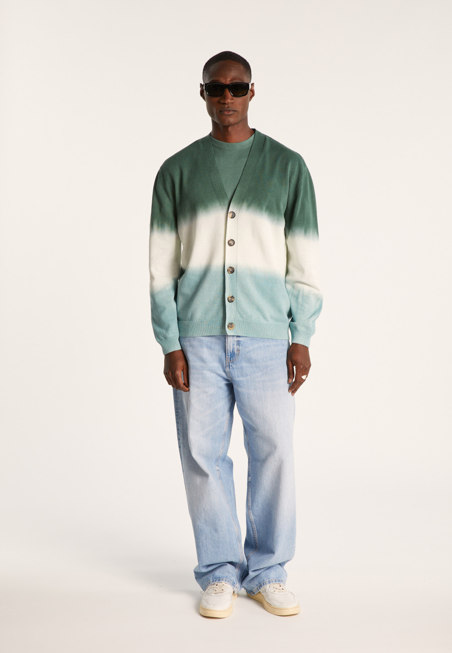 Cotton and linen dip dye cardigan - Irmin