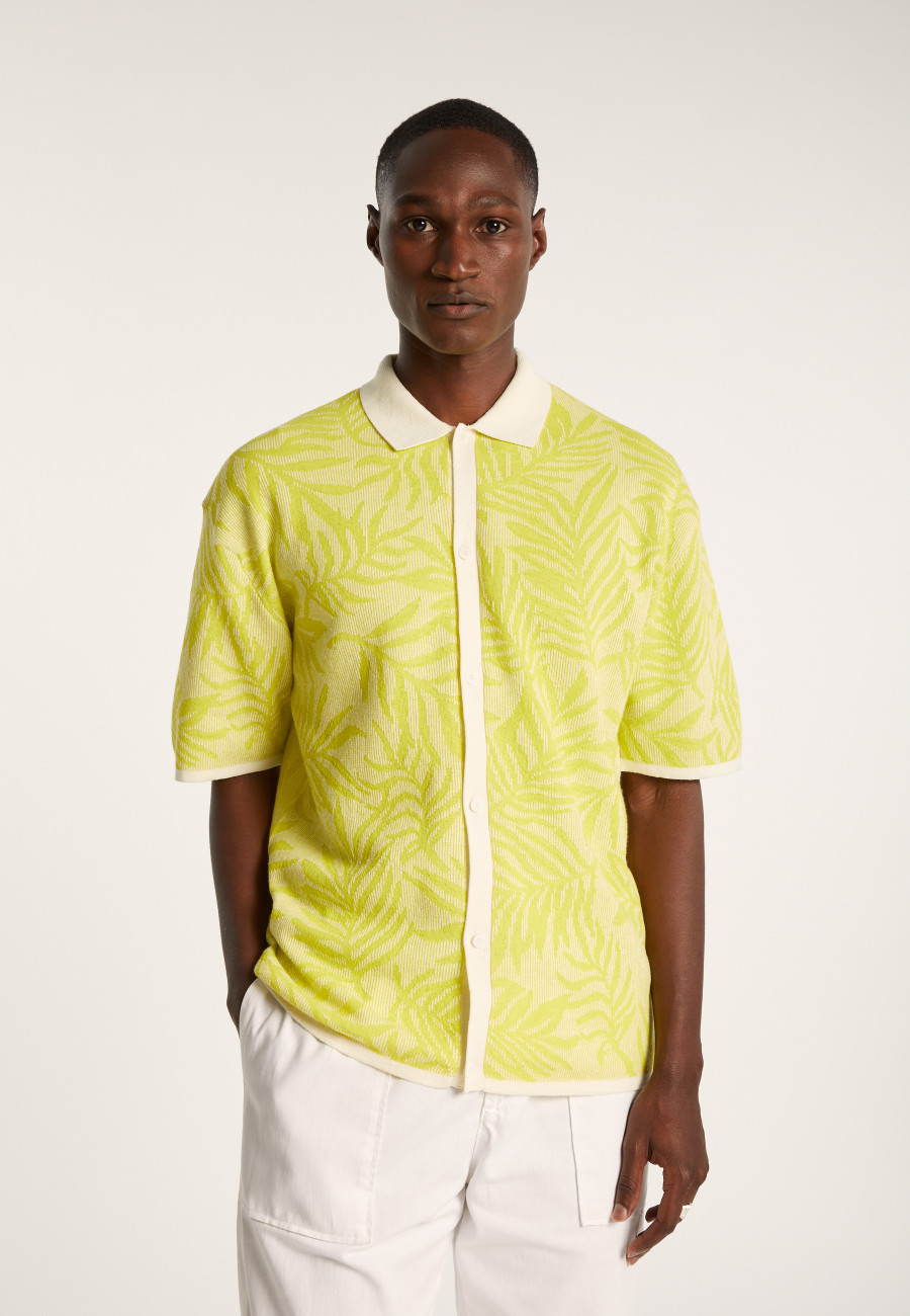 Cotton and linen patterned shirt - Ismael