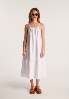 Sleeveless linen dress - Deborah