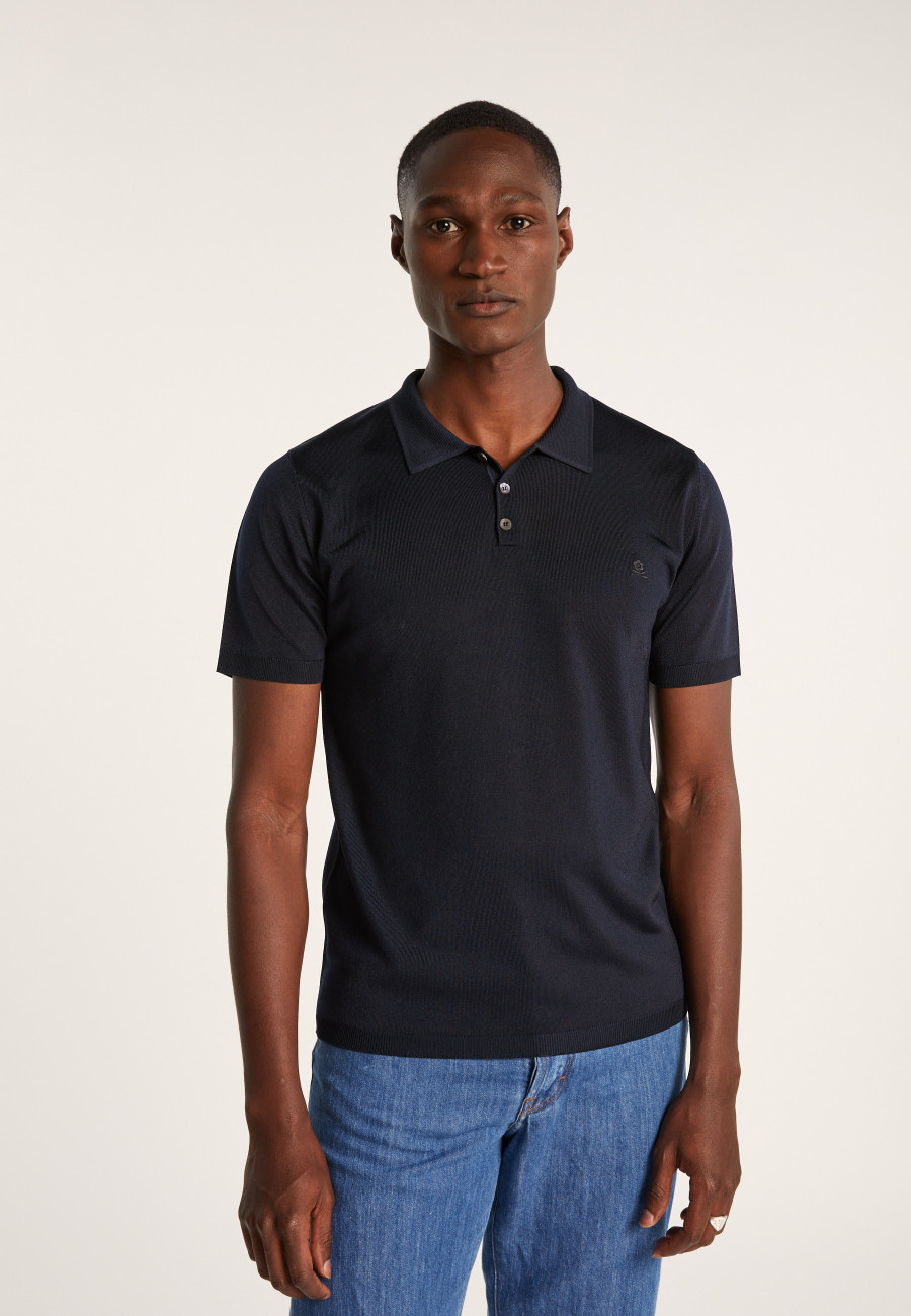 Short-sleeved polo shirt in Fil lumiere - Babar