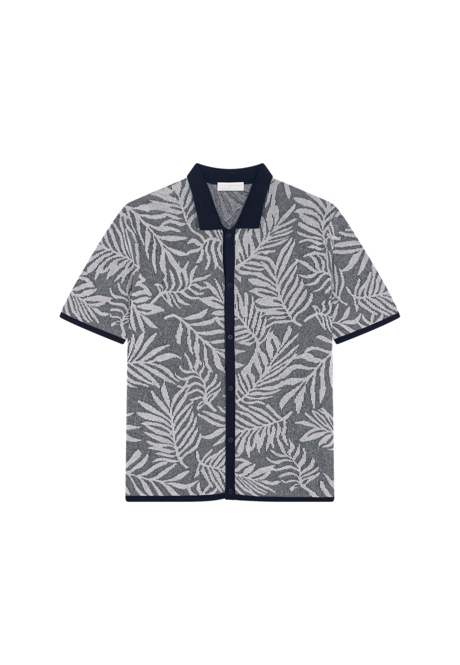 Cotton and linen patterned shirt - Ismael