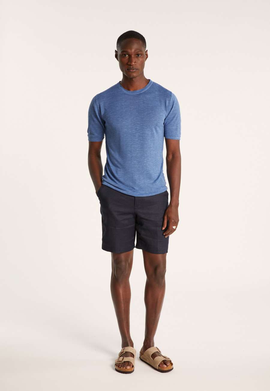 Round-neck slub linen T-shirt - Renaud