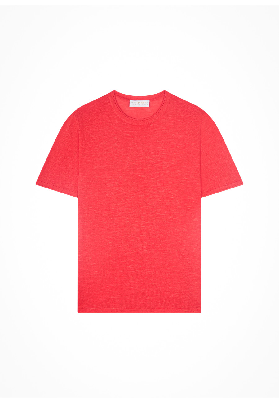 Round-neck slub linen T-shirt - Renaud