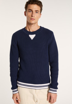 Round-neck cotton jumper - LUDO