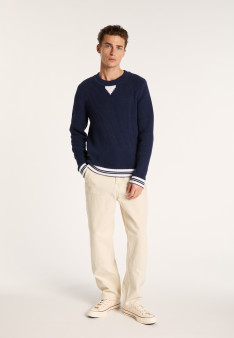 Round-neck cotton jumper - LUDO