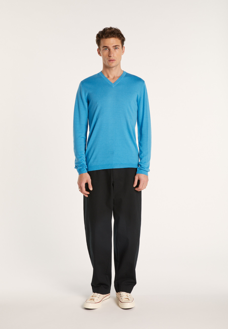 Merino wool V-neck sweater - Elmo