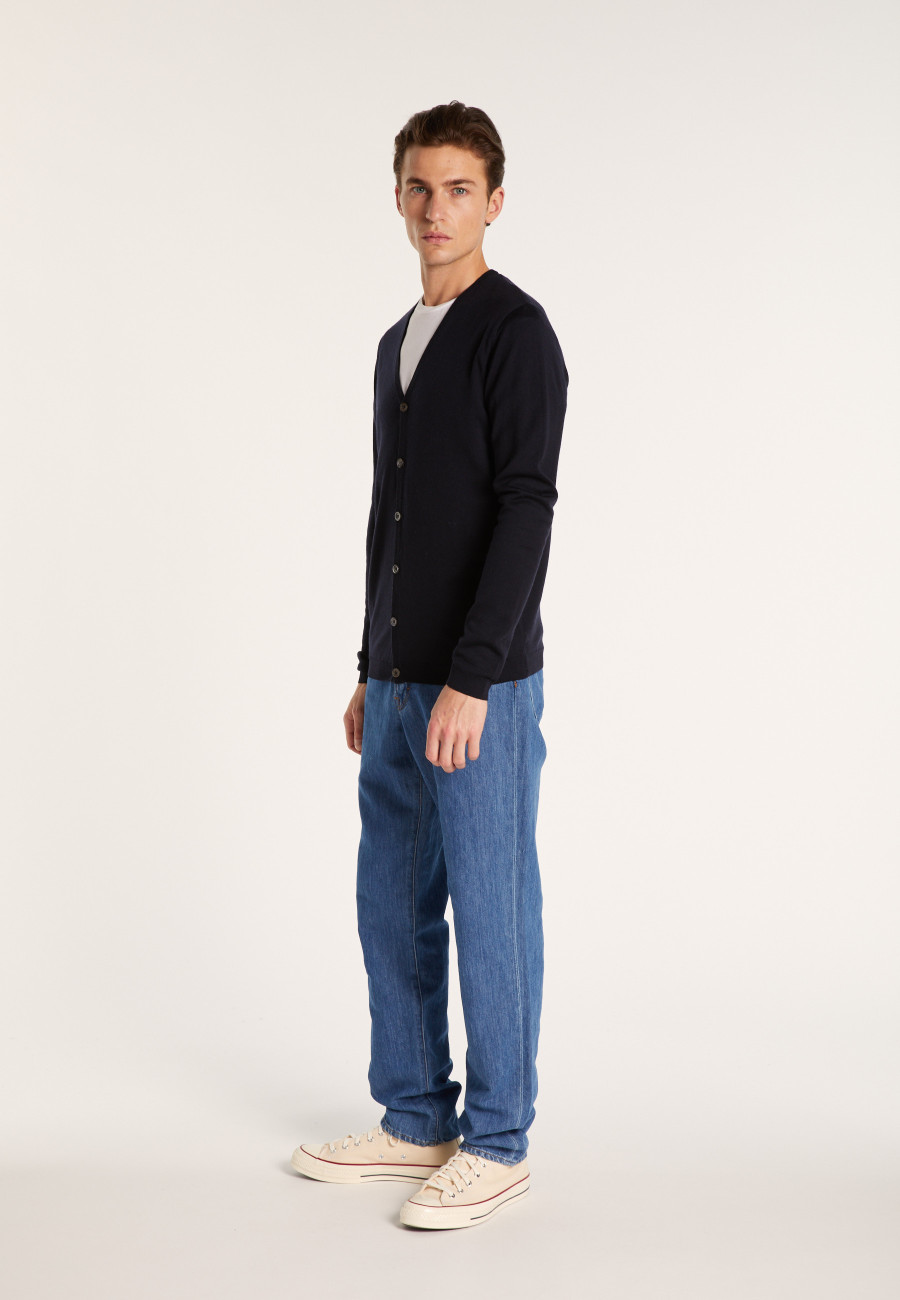 Button-down cardigan in merino wool - Etienne