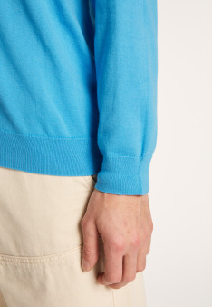 BOUDA PULL COL V EN COTON NATUREL