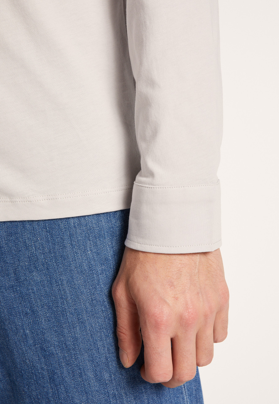 Long sleeve cotton jersey shirt - Baggy