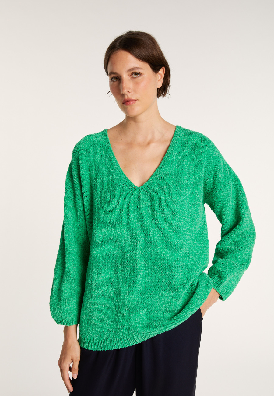 Pull en coton col V - Mariette