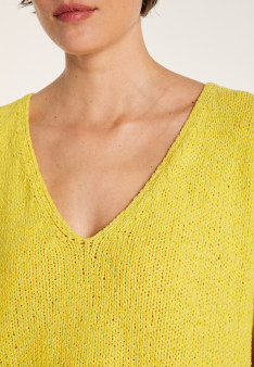 Pull en coton col V - Mariette