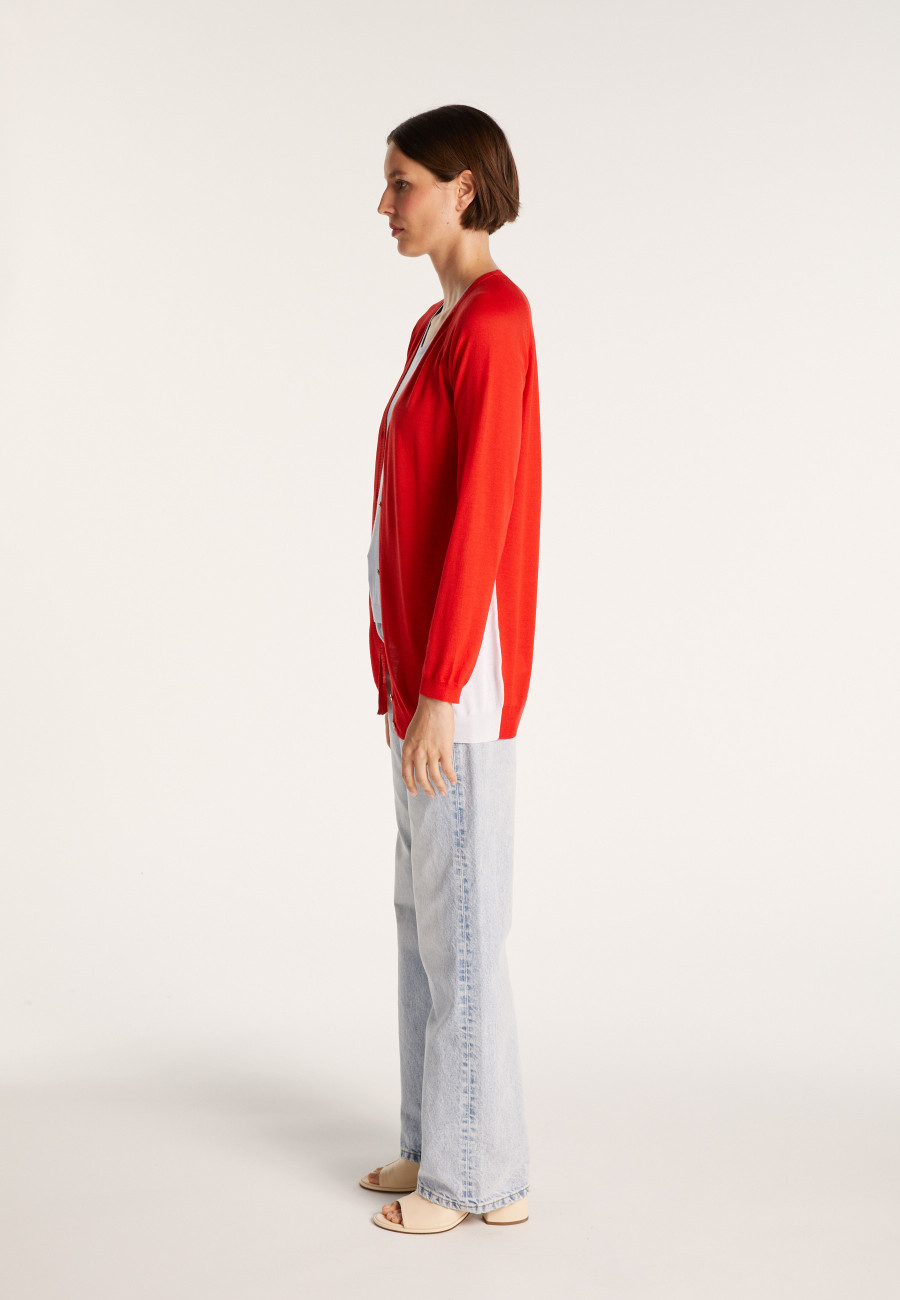 Two-tone wool cardigan - Jasmyn