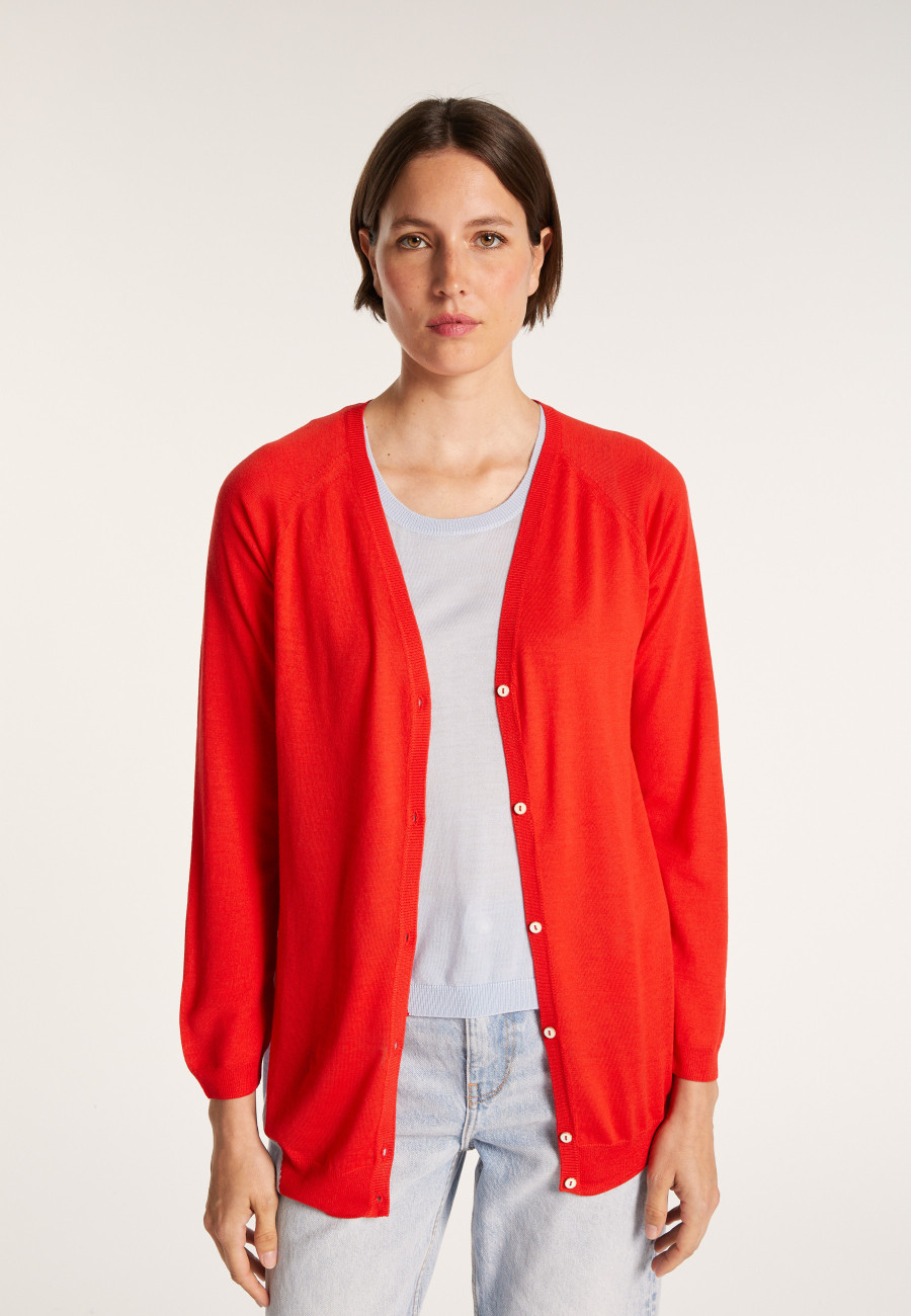 Two-tone wool cardigan - Jasmyn