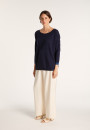 Pull col large en cachemire et lin - Jacotte