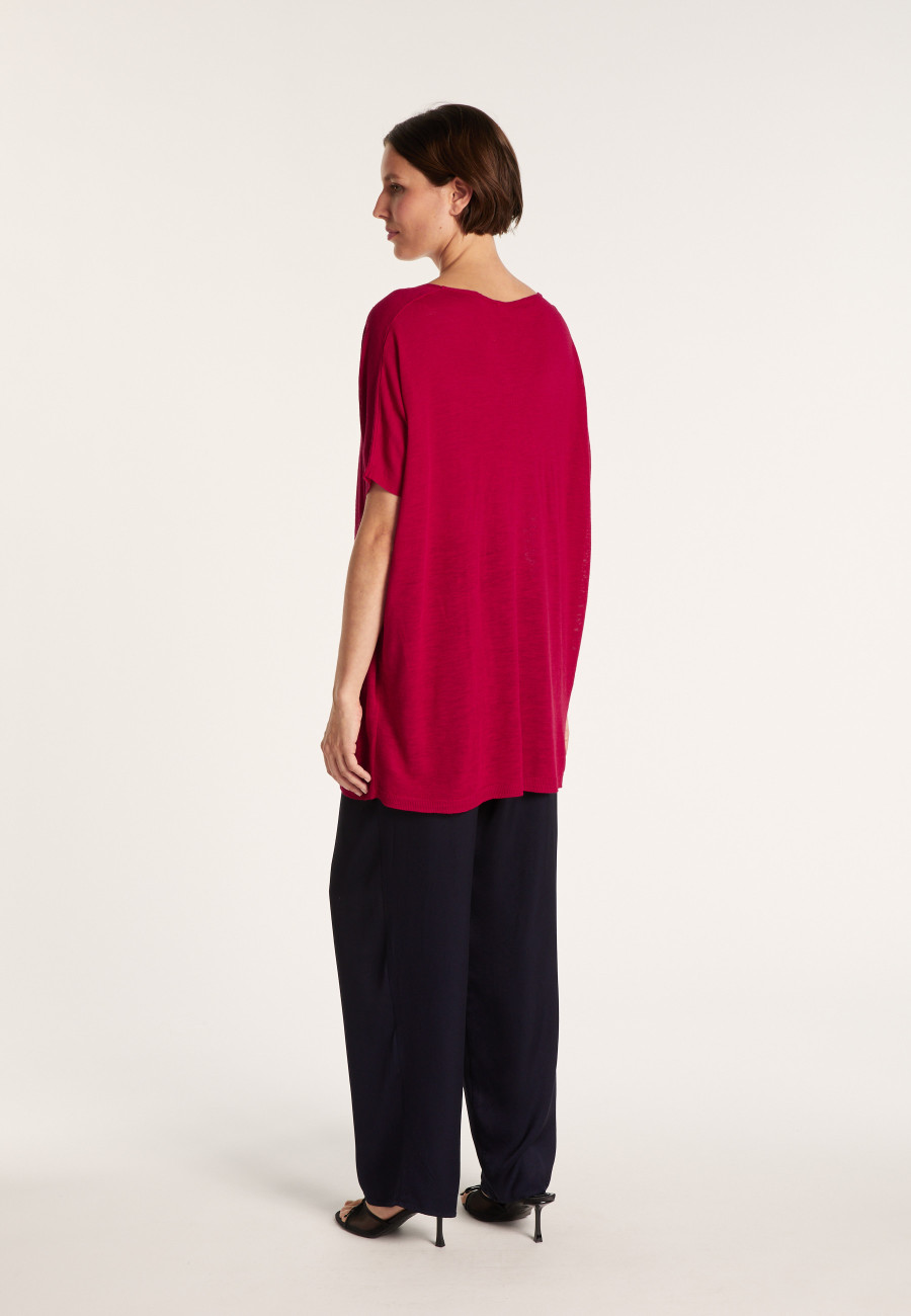 Long flamed linen T-shirt - Bil