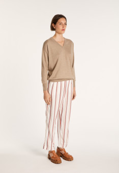 Linen cashmere hammer armholes sweater - Bailen