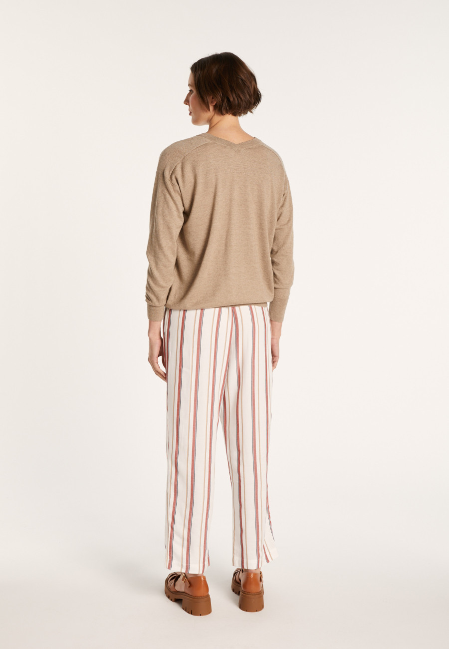 Linen cashmere hammer armholes sweater - Bailen