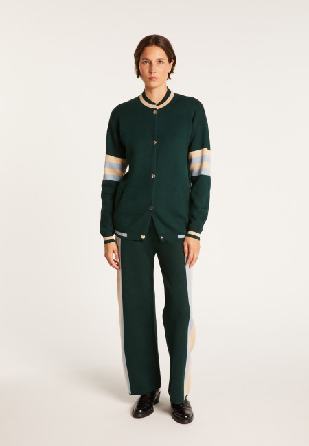 Baseball jacket in cotton cashmere - Perline