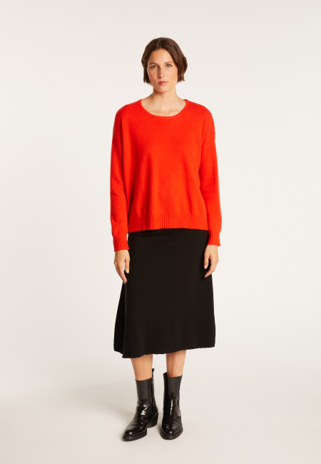 Cashmere wide shoulder buttons sweater - Brook